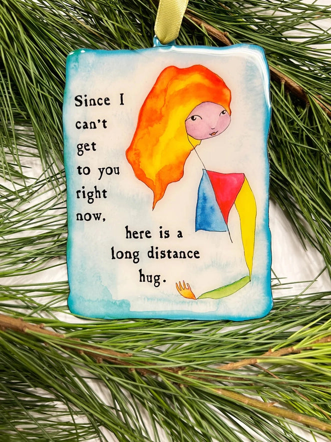 Long Distance Hug :: Enameled Aluminum Holiday Ornament
