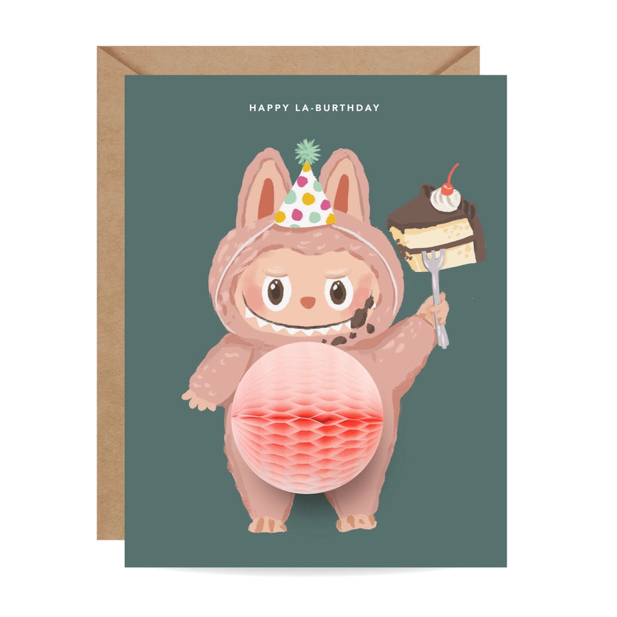 Happy Labubu Birthday Pop-Up Card