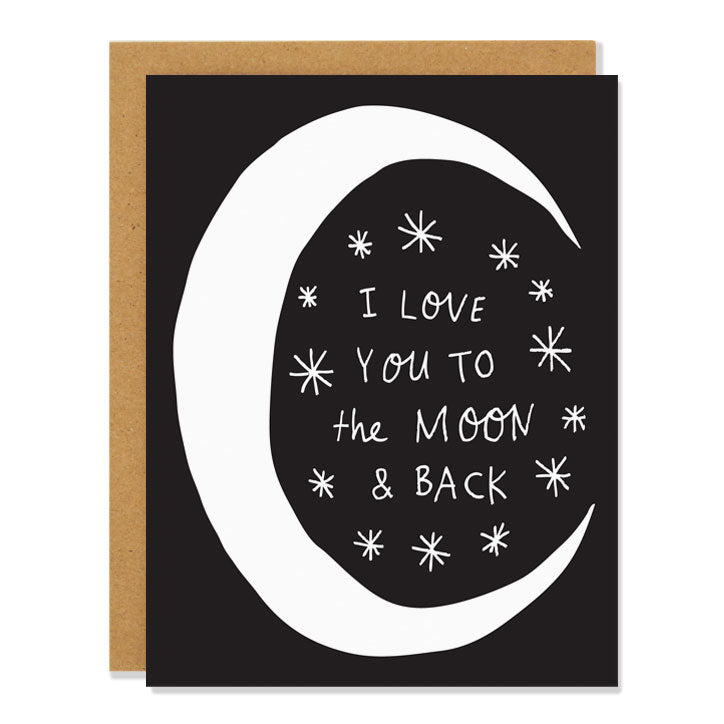 Moon and Back Love Card