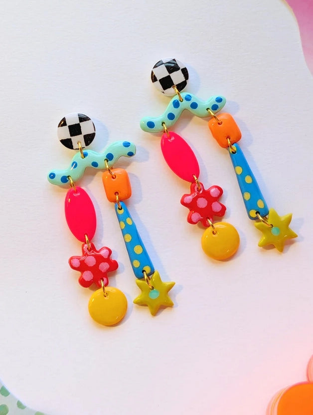 Polka Dance Dangle Earrings