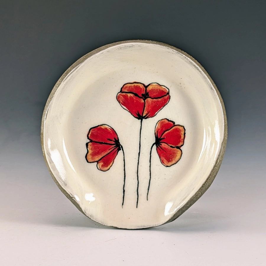Red Poppy Spoon Rest