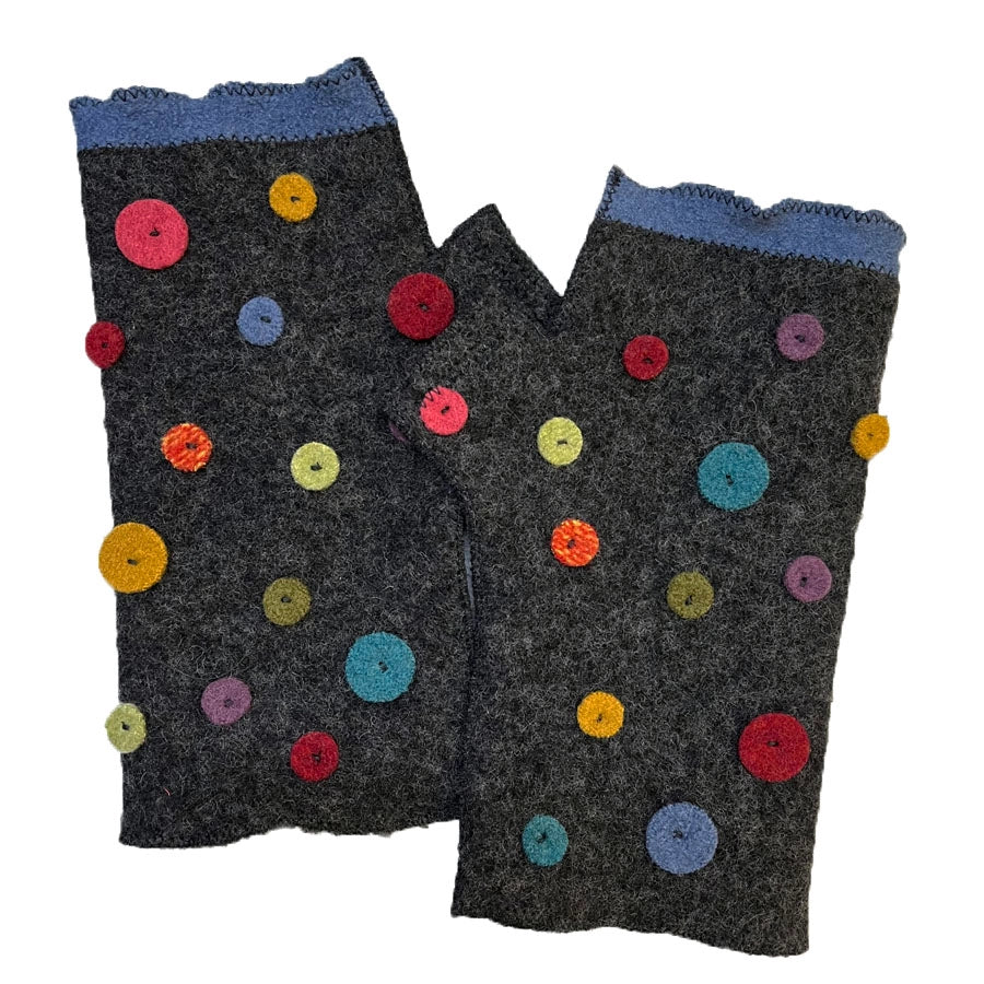 Dotty Fingerless Gloves