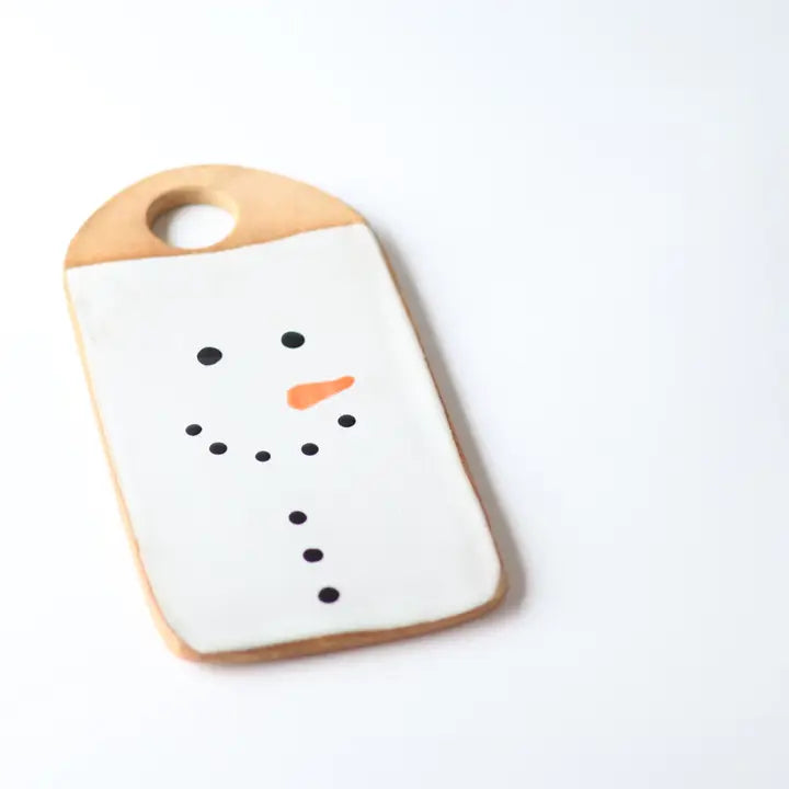 Snowman Cheese Board