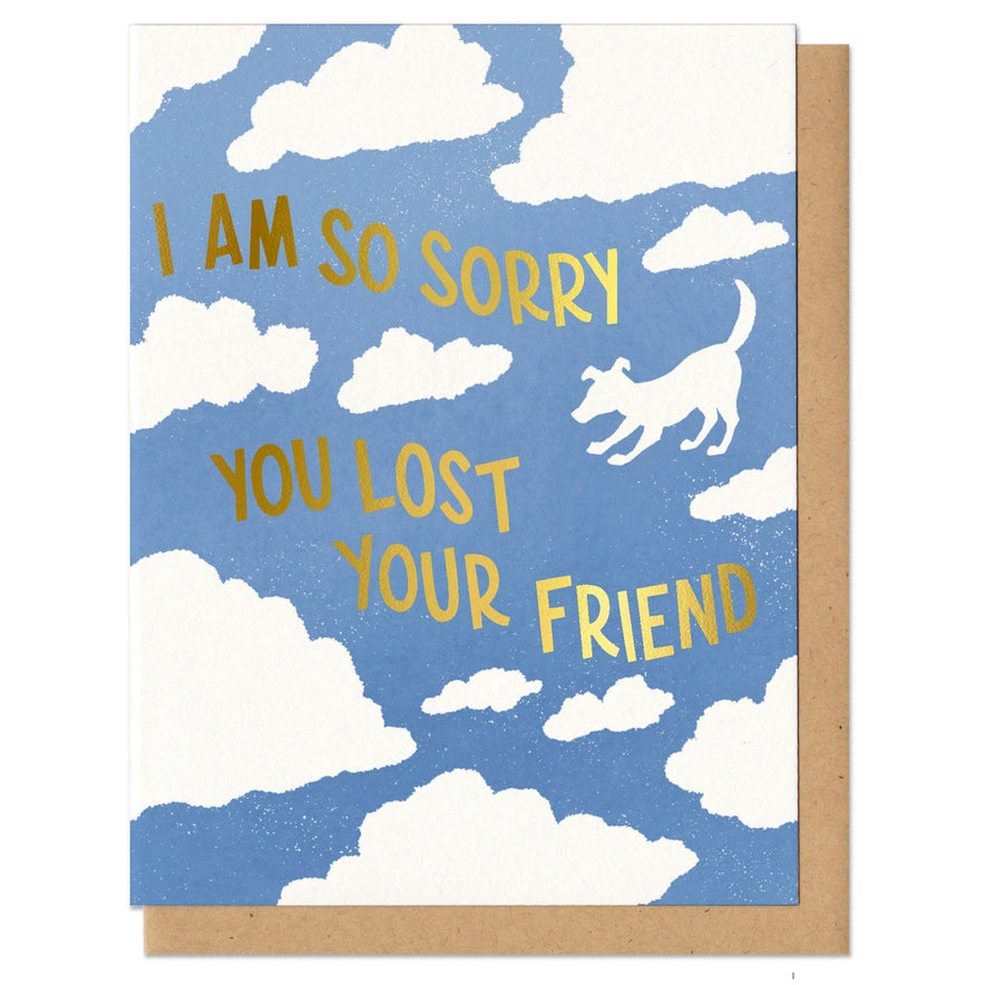 Lost Friend Pet Sympathy Card