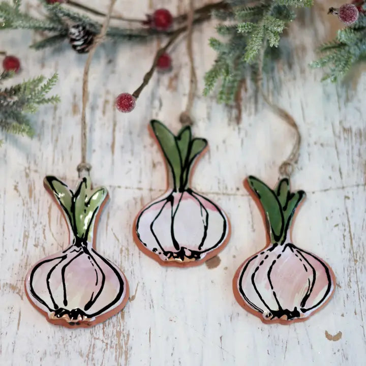 Garlic Ceramic Ornament