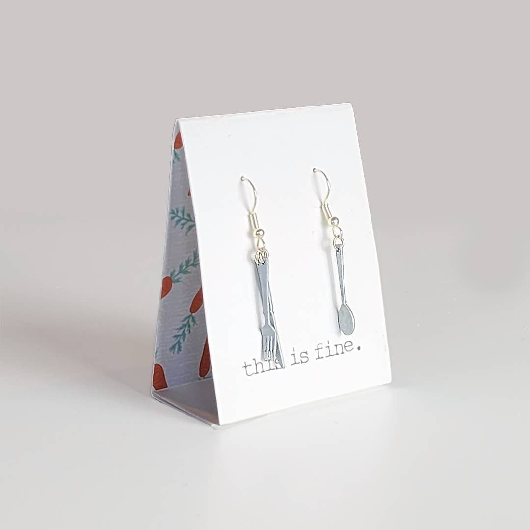 Fork My Life :: 3D-Printed Dangle Earrings