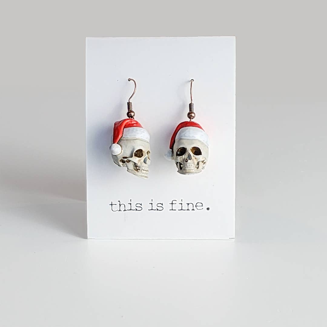 Ho Ho Ho No Mo' :: 3D-Printed Dangle Earrings
