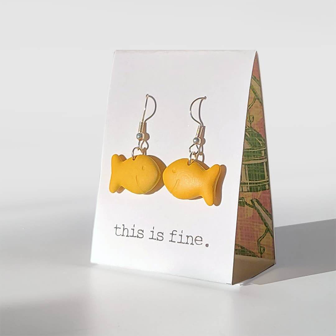 Imma Snacc :: 3D-Printed Dangle Earrings
