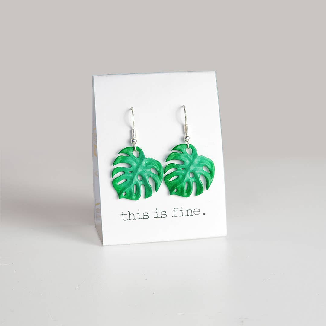 Leaf Me Alone :: 3D-Printed Dangle Earrings