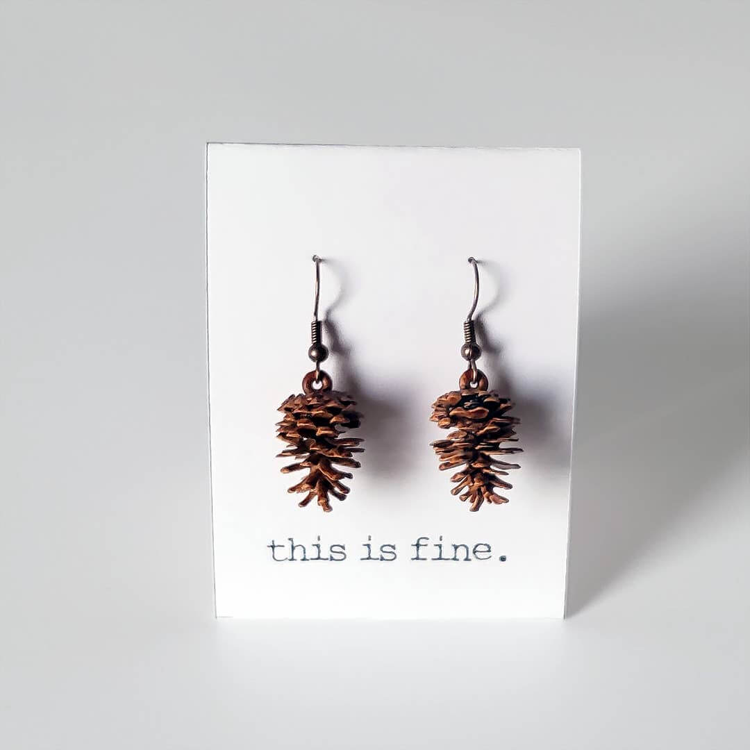 This is Pine :: 3D Printed Dangle Earrings