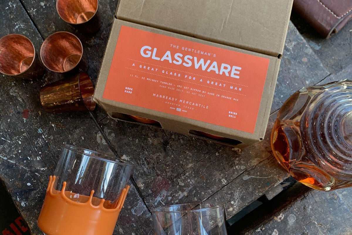 Box of 4 Wax Dipped Whiskey Glasses :: Multiple Colors