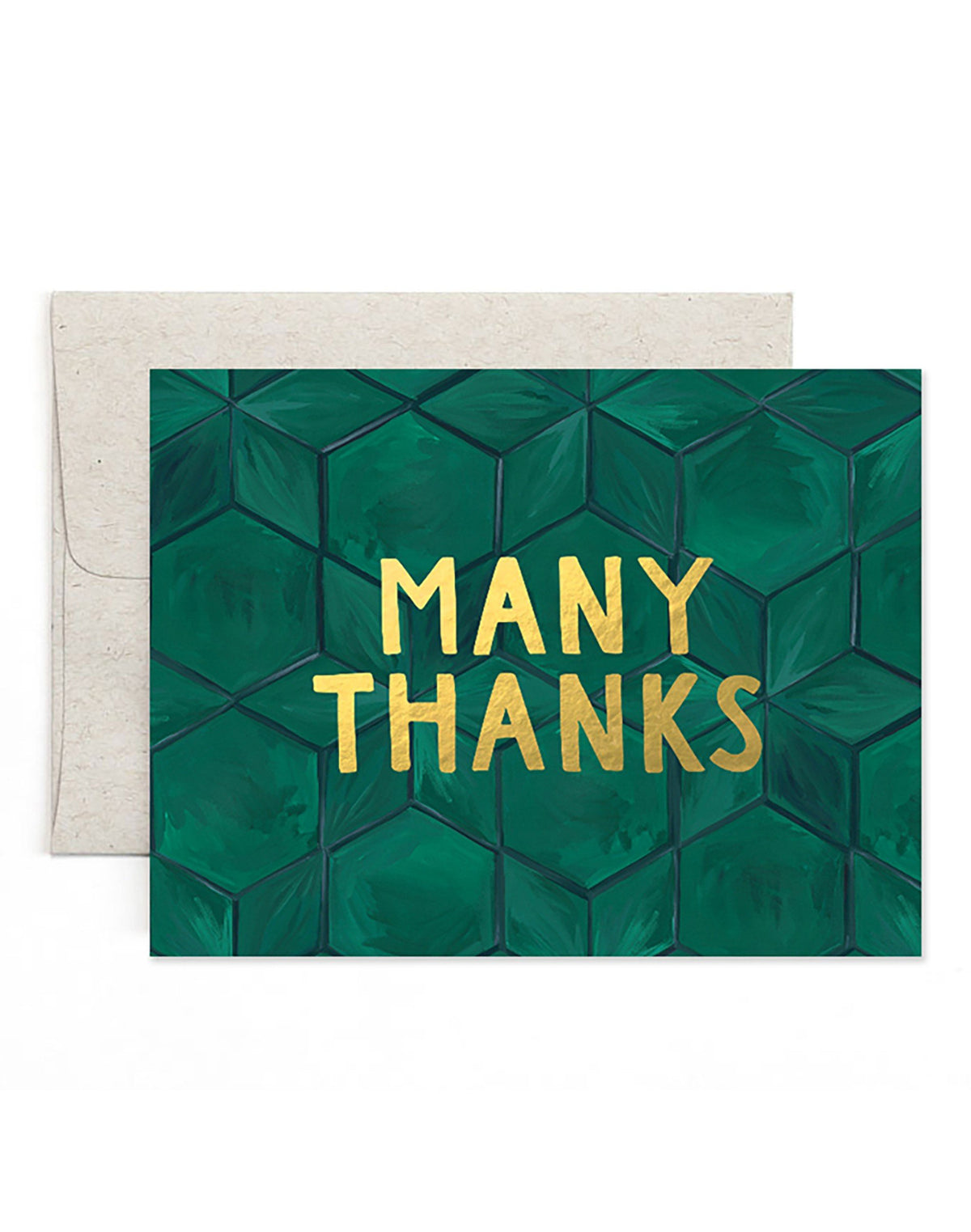 Green Tile Thanks Cards :: Single + Boxed