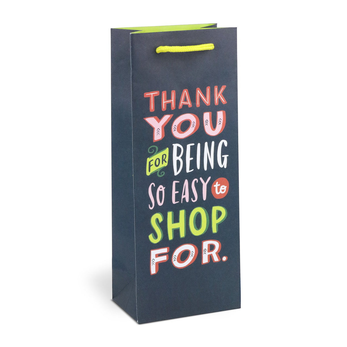Emily McDowell Thank You for Being Easy to Shop For paper Wine Bag