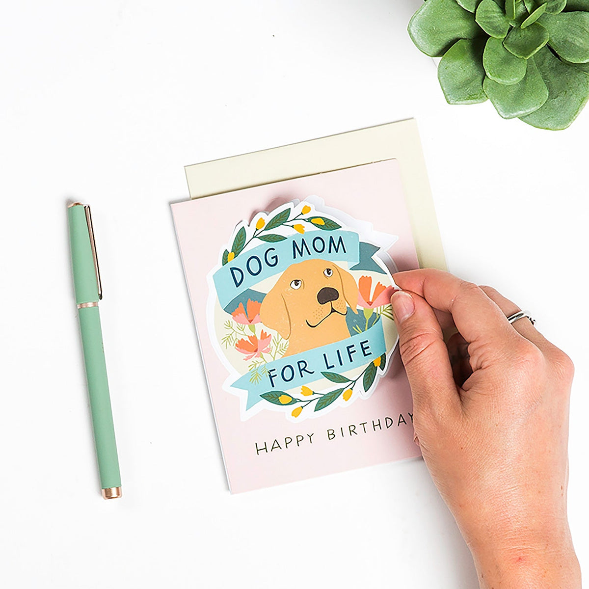 Dog Mom Sticker + Birthday Card