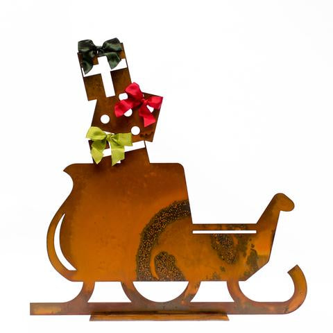 Holiday Sleigh with Presents Sculpture