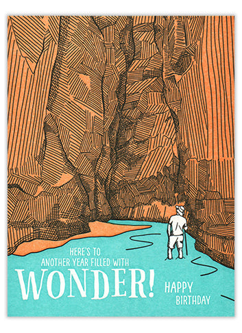 Wonder Adventure Letterpress Birthday Card