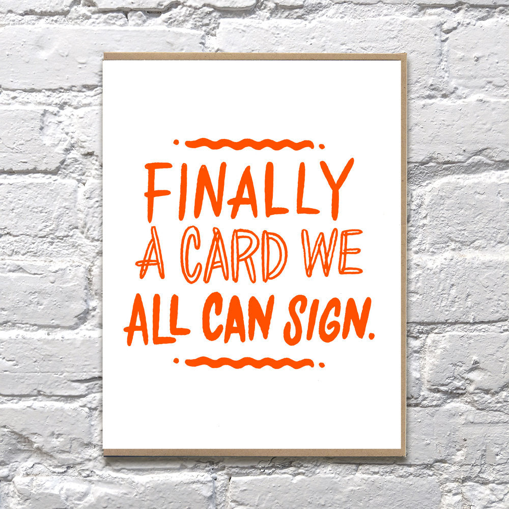 Oversized We Can All Sign Card