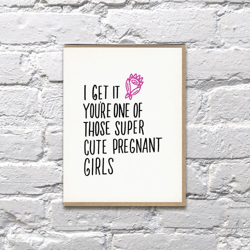Cute Pregnant New Baby Card