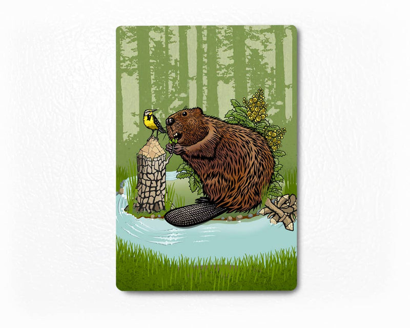 Beaver Fridge Magnet