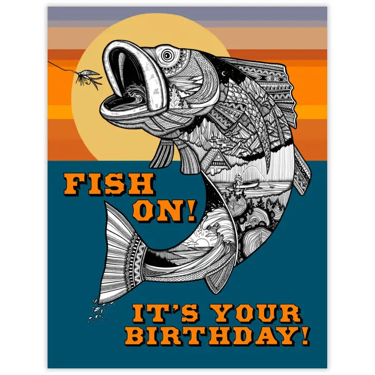 Fish On Birthday Card – PERIOD SIX STUDIO