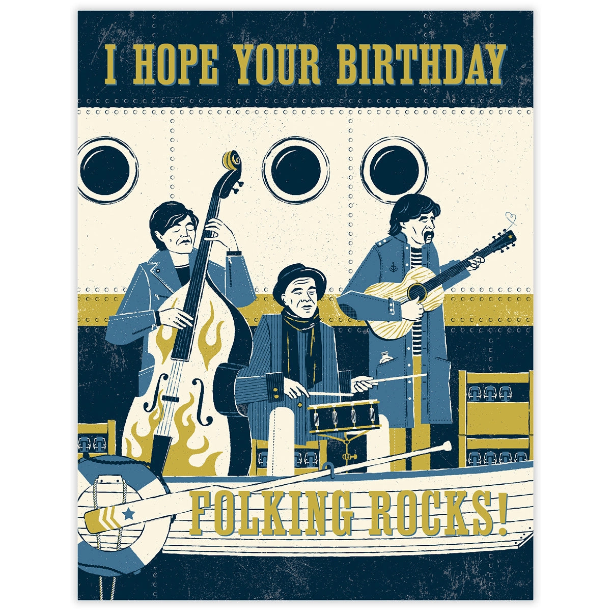Folking Rocks Birthday Card