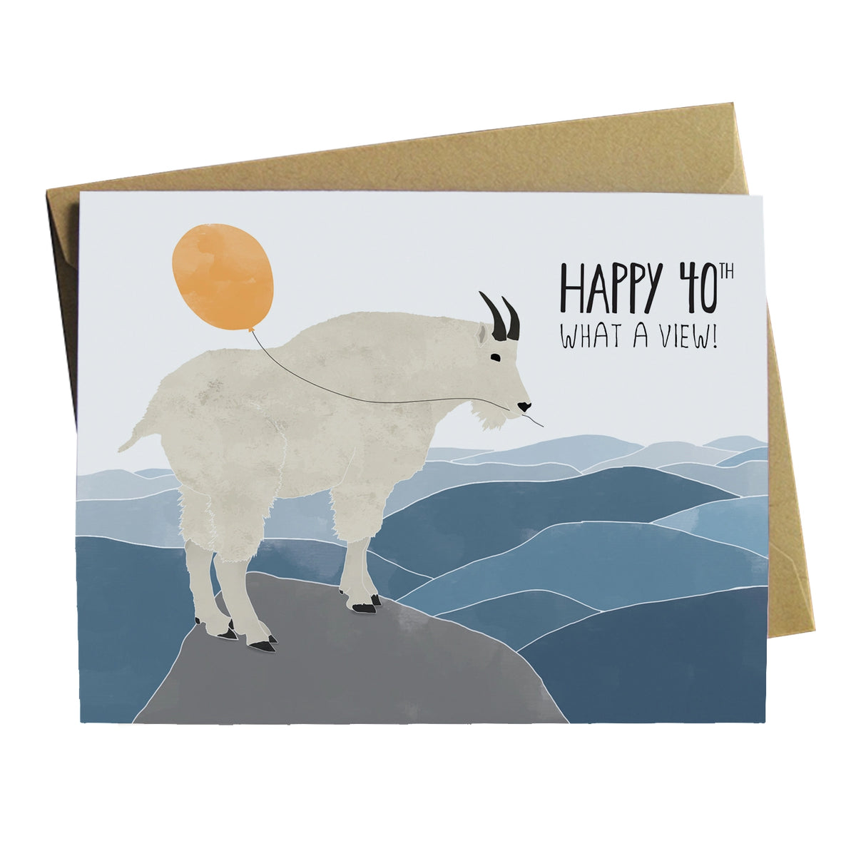 Mountain Goat Birthday Card