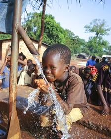 Boy Drinking Water for Good