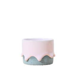 Bubblegum and Denim Ceramic Cylinder