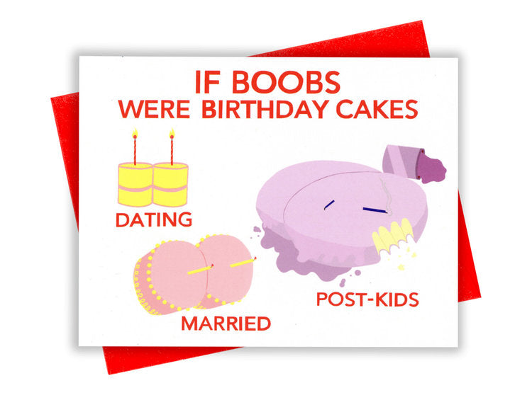 If Boobs Were Birthday Cakes Card