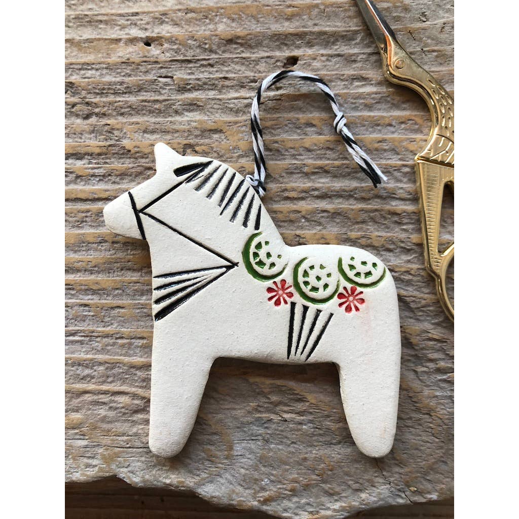 Ceramic Dala Horse Ornament