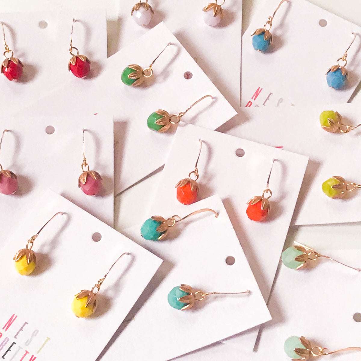 Colorful Dangle Bead Earrings