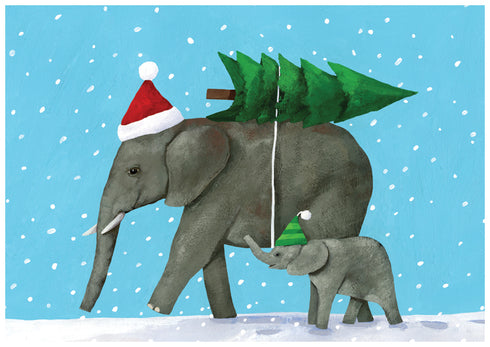 Elephant Tree Boxed Holiday Cards