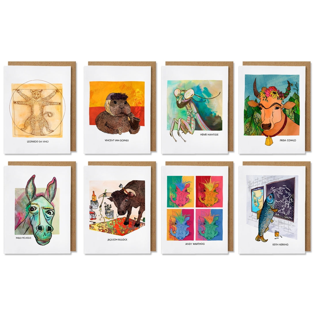Famous Animals Boxed Stationery :: Set of 8