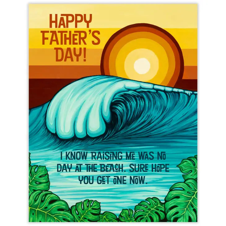 Day at the Beach Father's Day Card