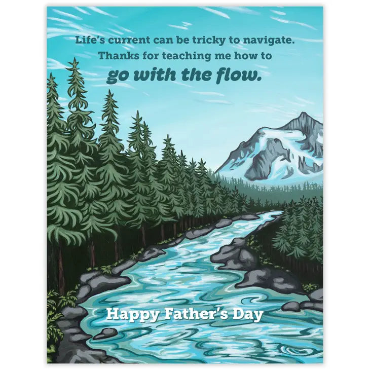 Go With The Flow Father's Day Card