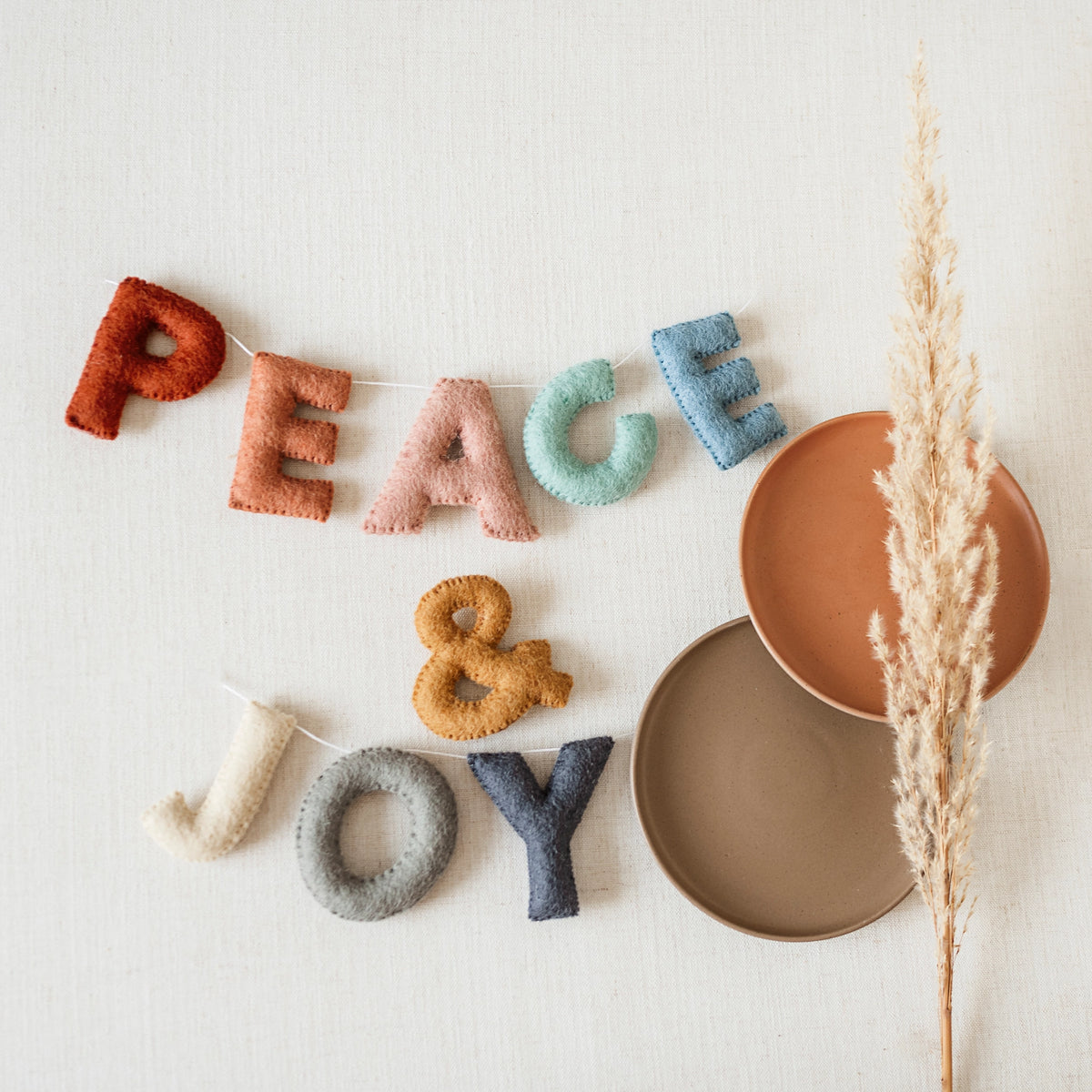 Peace & Joy Felt Letter Garland
