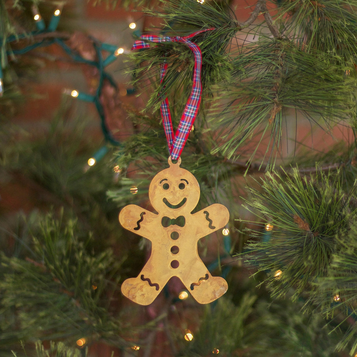 Steel Patina Gingerbread Ornament