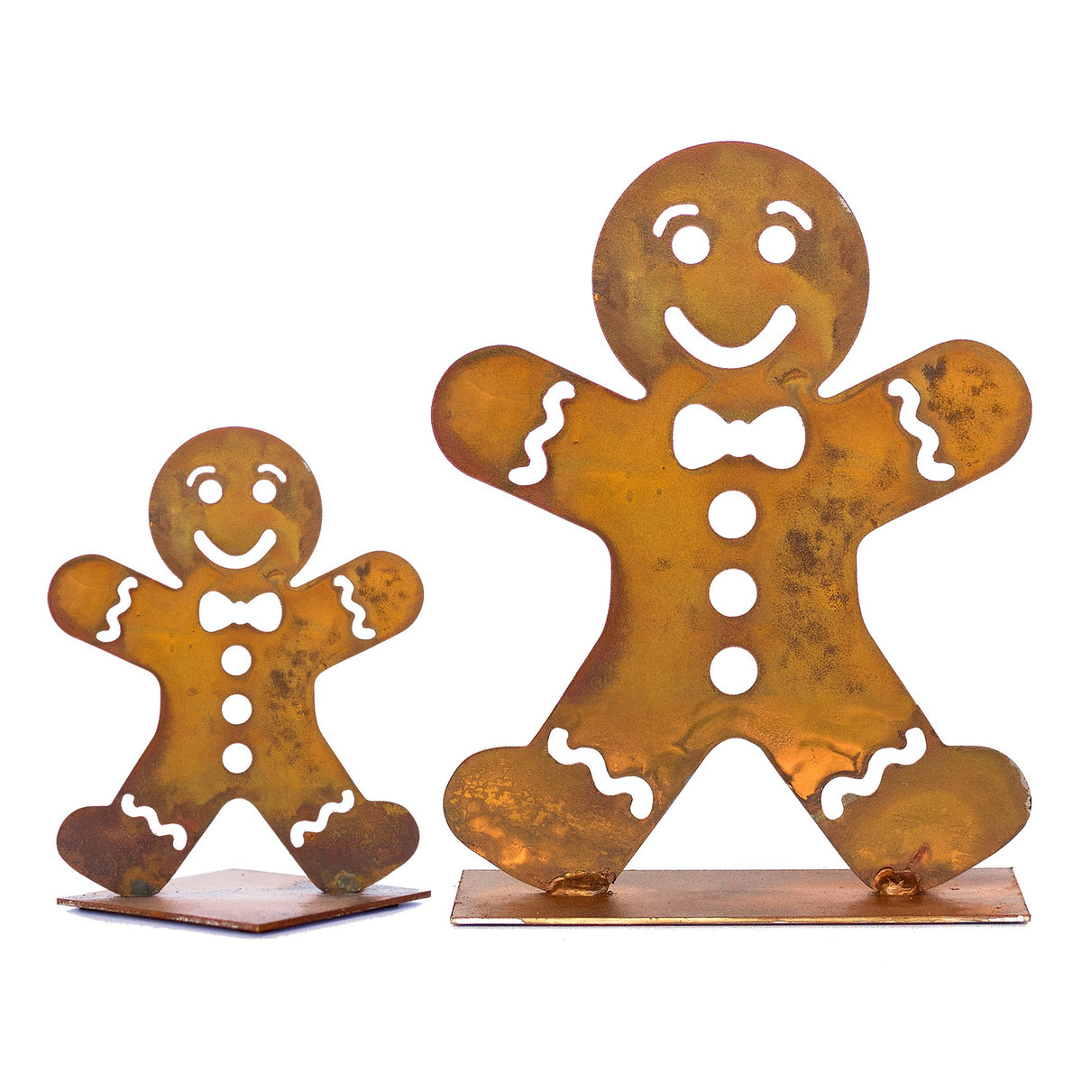 Patina Steel Gingerbread Men