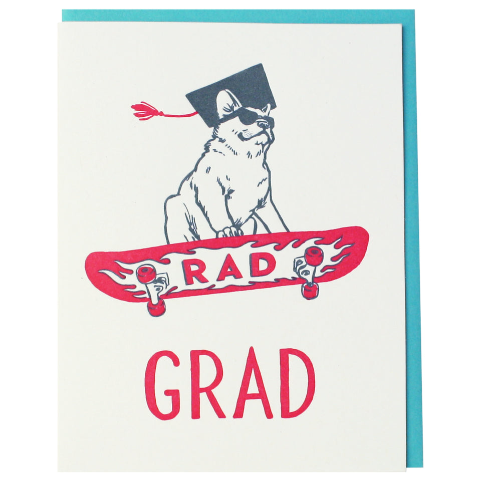 Rad Frenchie Graduation Card