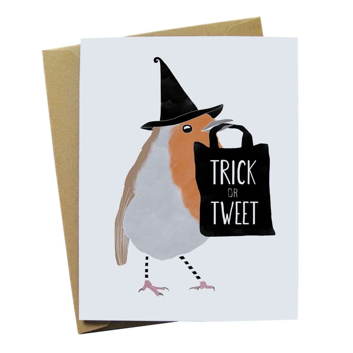 Bird Witch Halloween Card