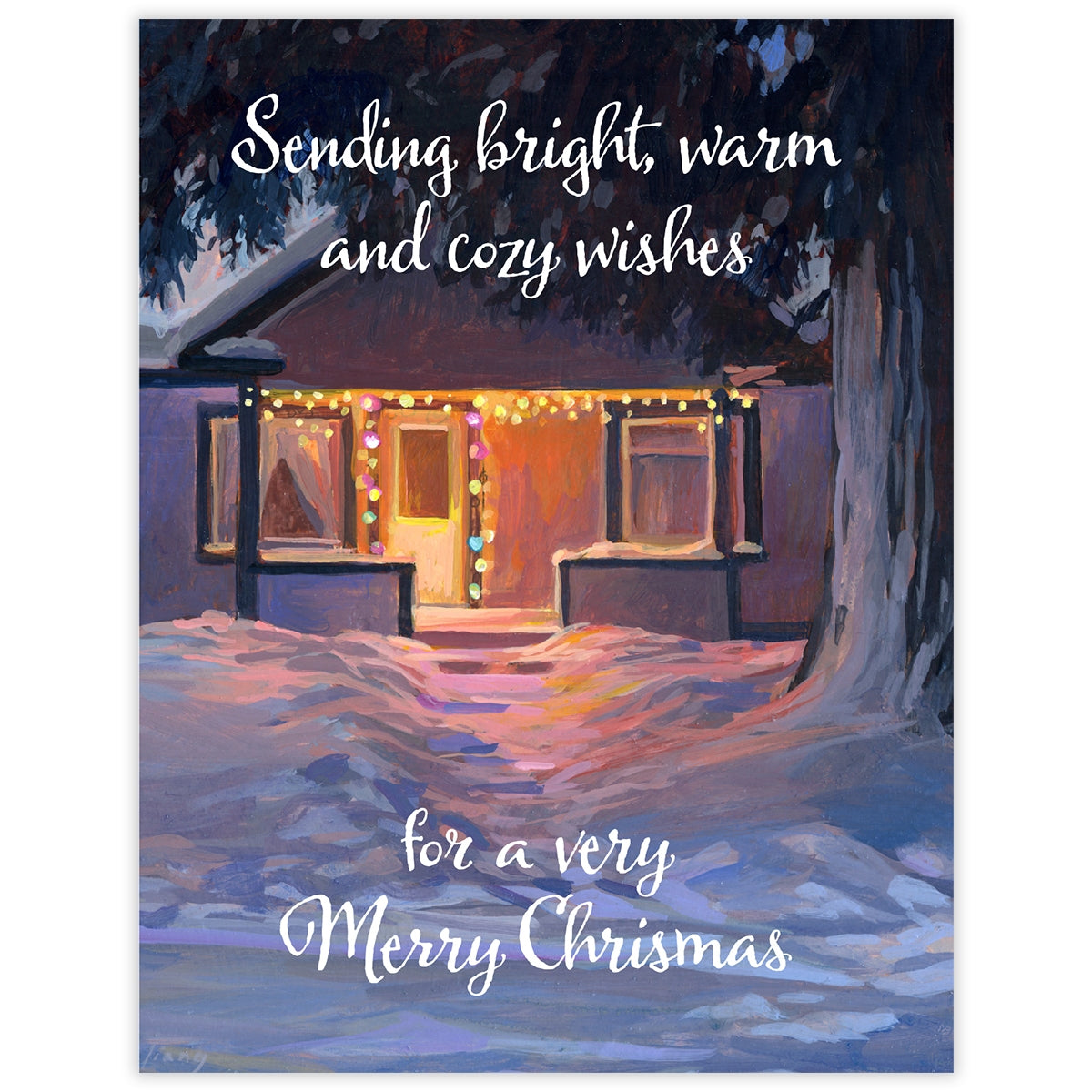 Porch Lights Christmas Card