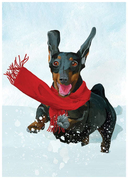 Dachshund Through the Snow Boxed Holiday Cards