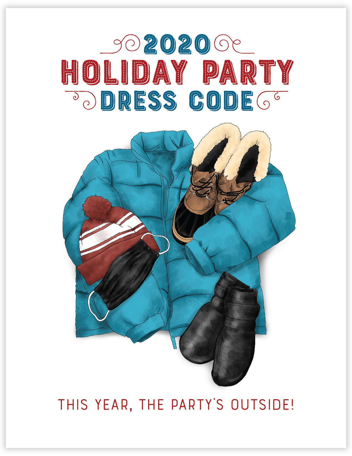 Holiday Party Dress Code Card