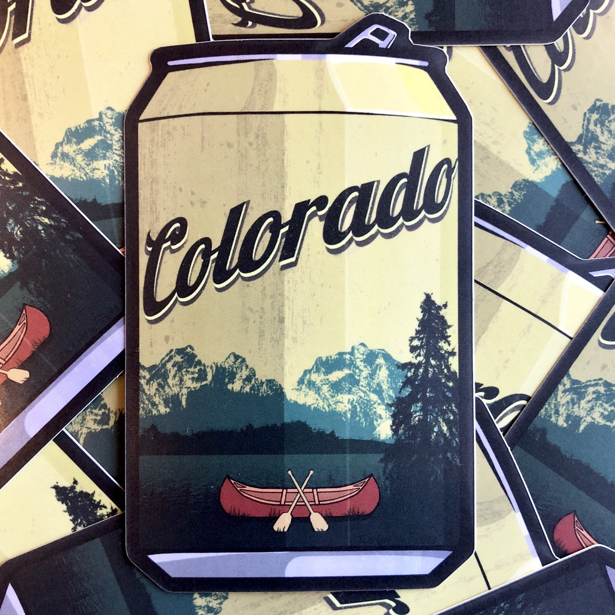 Pile of Colorado Beer Stickers