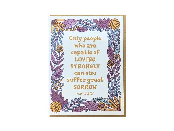 Tolstoy Great Sorrow Quote Card