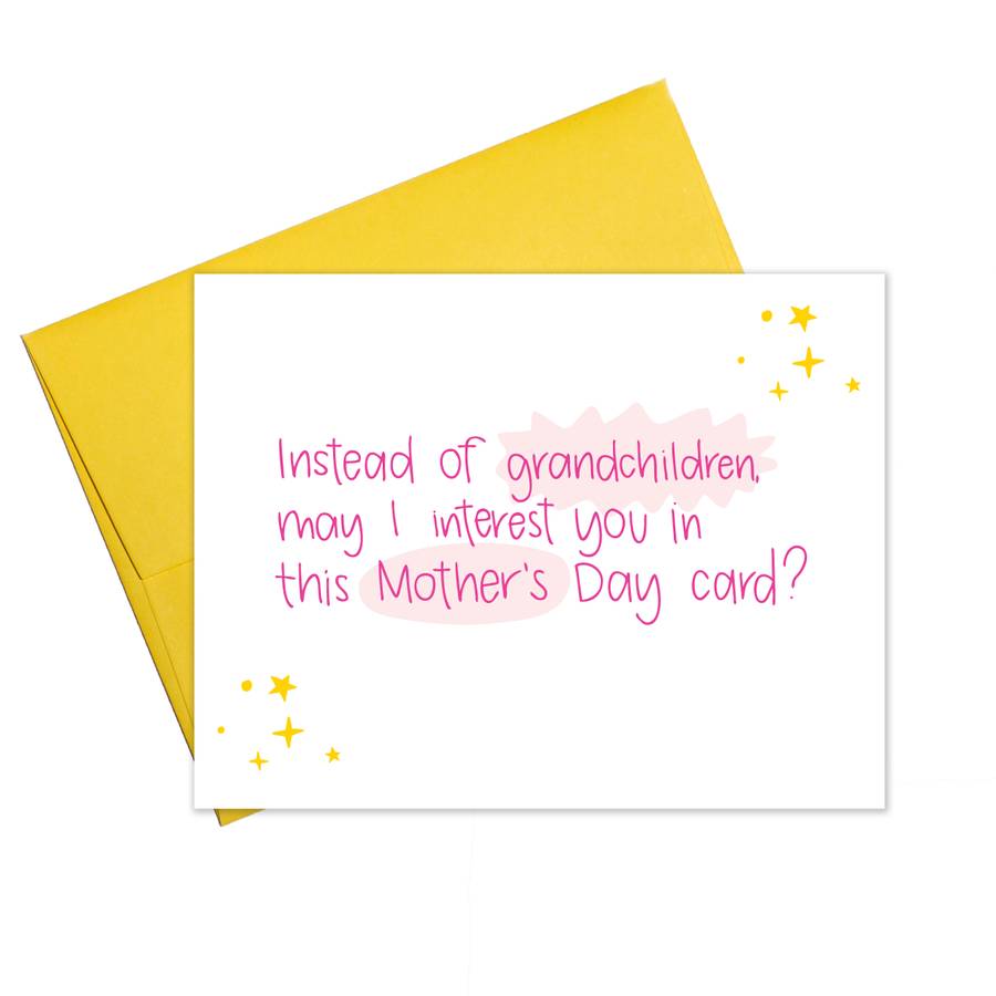 Instead of Grandchildren Mother's Day Card