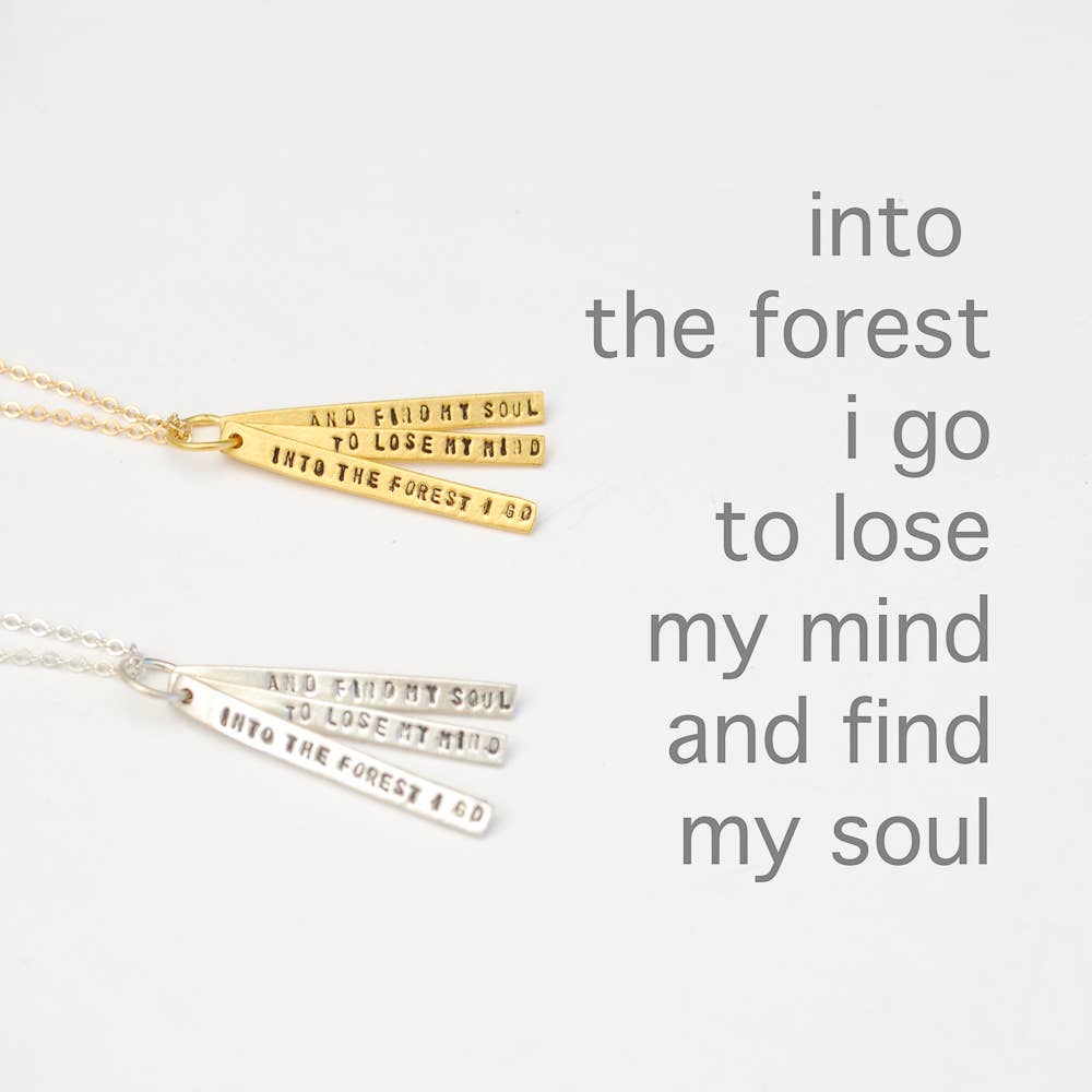 Into the Forest Quote Necklace