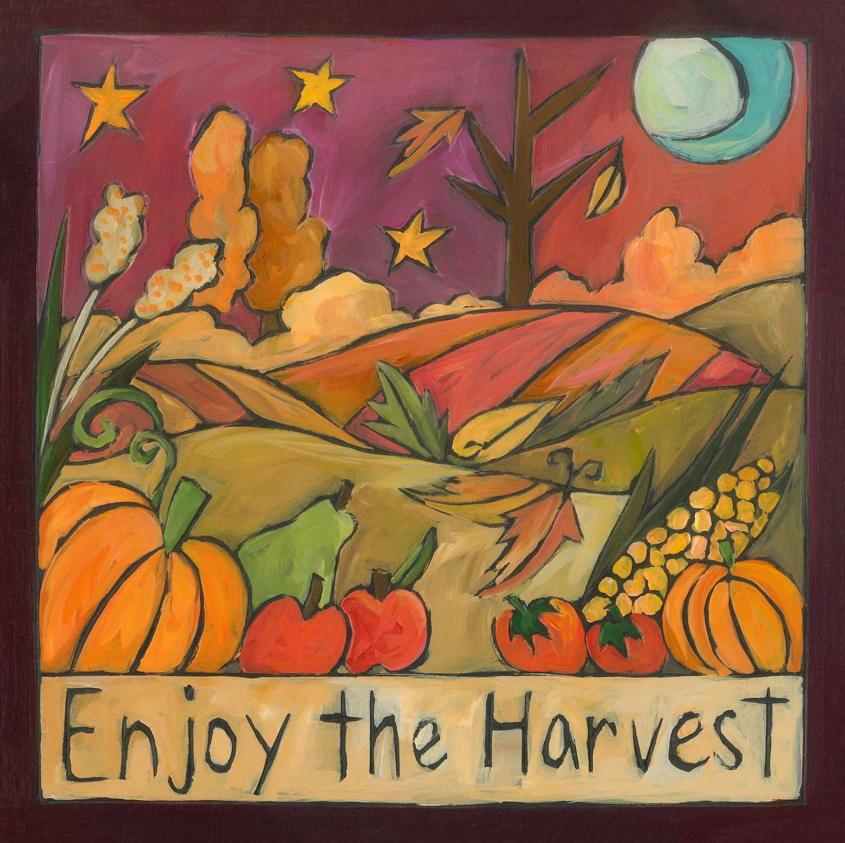 Enjoy the Harvest Wooden Wall Plaque