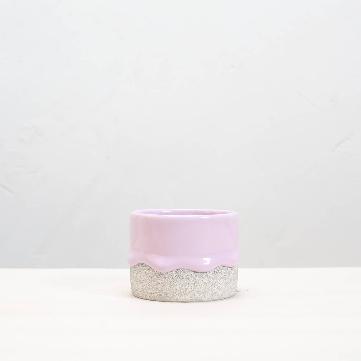 Lavender and Ash Drip Glaze Pinch Bowl
