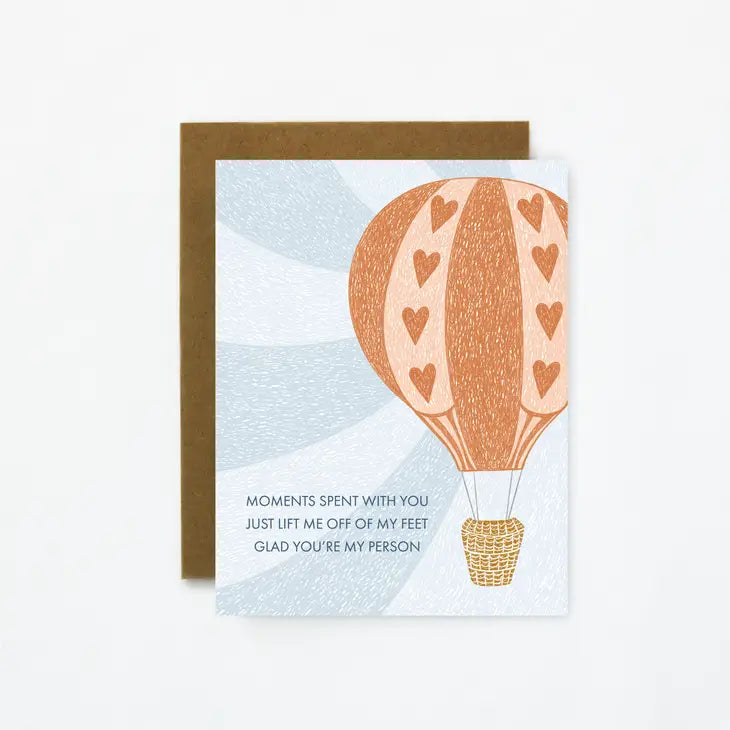 Hot Air Balloon Love Card
